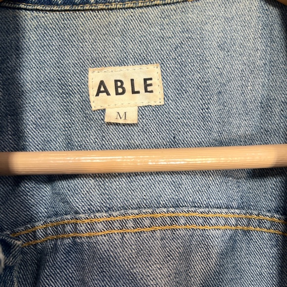 Able Light Blue Distressed Denim Jacket - Picture 13 of 14